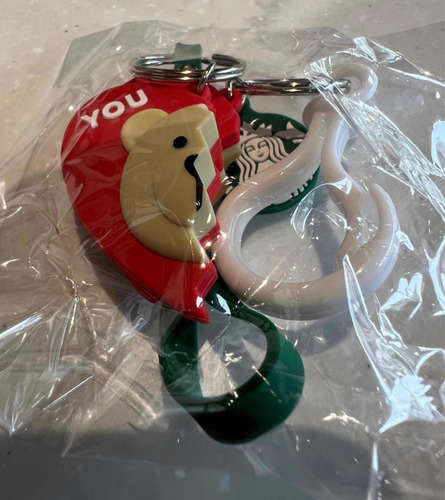 Llavero Oso Starbucks San Valentin 2023 Sellado Original