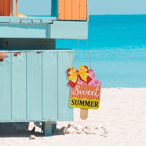 Letrero Colgante Ice Cream Sandbeach Para Dulce Verano