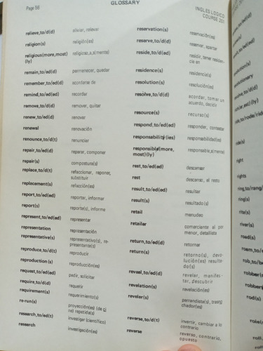 Ingles Logico 201 Glossary (Usado)