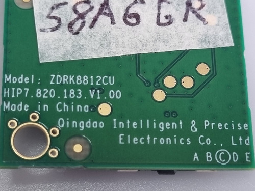 Tarjeta Wi-fi Para Tv Pantalla Hisense Mod. 58a6gr (Usado)