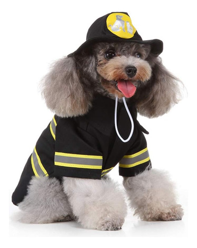 Balacoo Disfraz De Bombero Para Mascotas, 1 Juego De Disfraz
