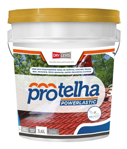 Manta Líquida P/ Telha Impermeável Protelha Powerlastic 3,6l Cor Cerâmica telha