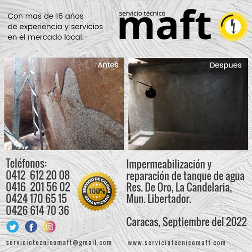 Imagen 2 de 12 de Impermeabilizacion Reparacion Mantenimiento Tanques De Agua
