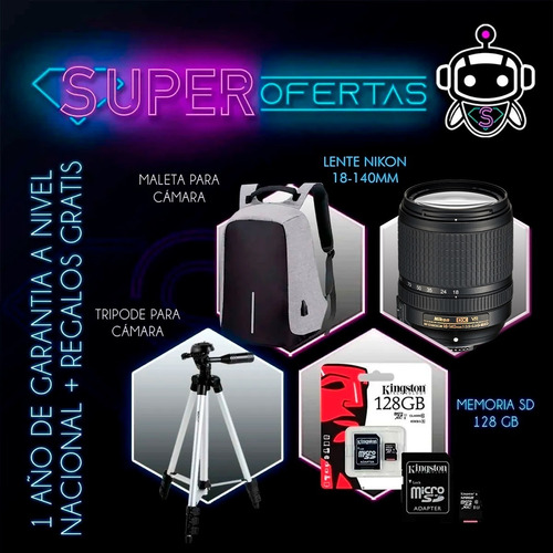 Nikon D7500 Profesional + Lente + 128gb + Trípode + Maleta !