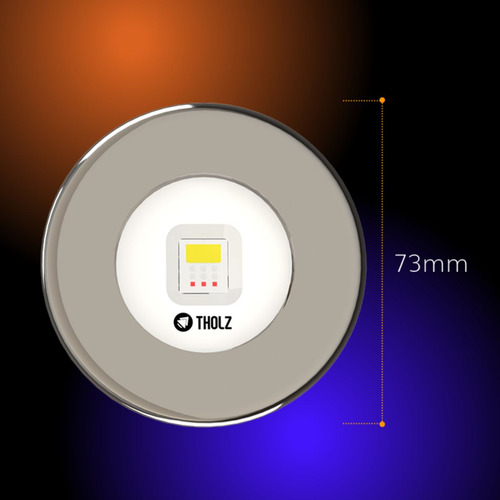 Refletor Led Para Piscina Rgb Slim 20w Cabo 2m - Tholz
