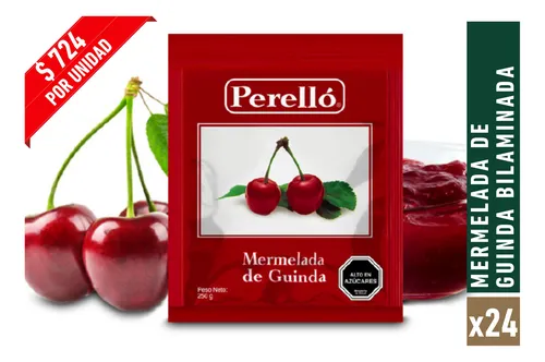 comprar Mermelada Guinda Perelló Bolsa - Caja 24 X 250 Gramos