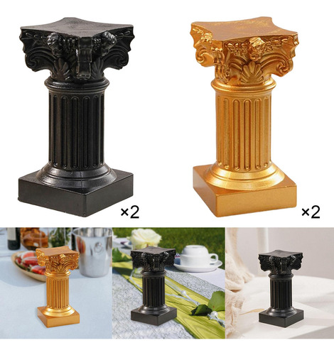 4x Pilar Romano Estatua Pedestal Soporte Boda Hogar Cocina
