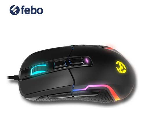 Mouse Gamer Krom Kick Iluminación Rgb 6200dpi Febo