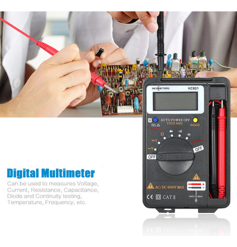 Zg Mini Multímetro Digital Portátil Multifunción Richmeters