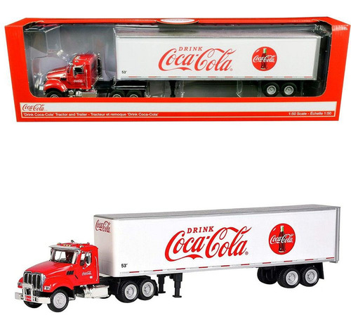 Camion Trailer Caja Coca Cola Diecast Metal 1:50 Motor City