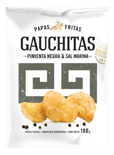 Papas Fritas Gauchitas Pimienta Negra 100grs