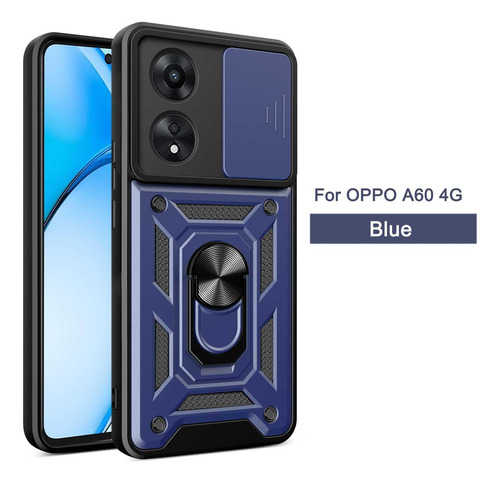 Funda Para Oppo A60 Uso Rudo Cámara Carcasa+mica Azul Oppo A60