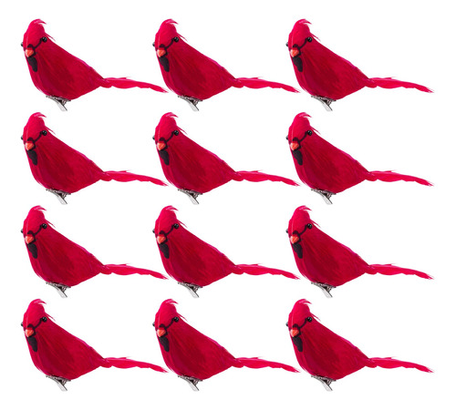 Tinsow 12 Adorno Navidad Artificial Hecho Mano Pluma Para