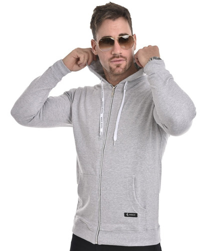 Imagen 2 de 6 de Campera Buzo Hoodie Hombre Capucha Rustica Colores Joemar