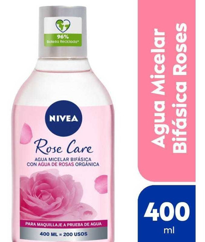 Agua Micelar  Rose Care Bifásica X400ml Nivea