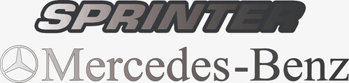 Emblema Adesivo Sprinter + Mercedes Benz+ Frete Barato