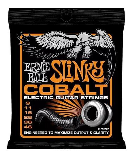 Encordoamento para guitarra Ernie Ball Cobalt 2722