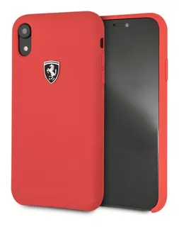 Funda Protector Ferrari Silicon Roja Para iPhone XR