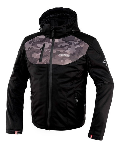 Campera Fourstroke Town Softshell Capucha Y Protecciones Cts