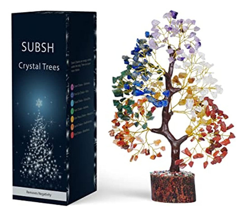 Seven Chakra Natural Healing Gemstone Crystal Bonsai Fortune