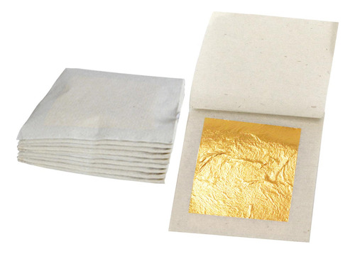 10 Hojas De Papel De Aluminio Dorado Para Decoración De .