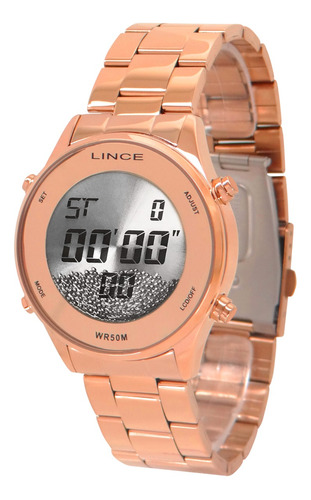 Relógio Lince Feminino Digital Rose Gold Mdr4617l Bxrx