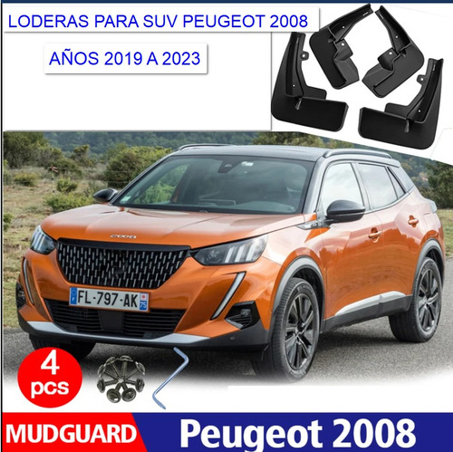 Loderas  Para Suv Peugeot 2008 Años 2019 A 2023, 4 Piezas