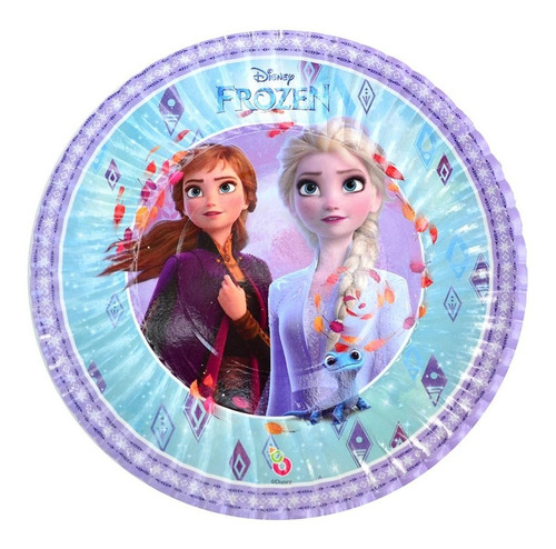 Pack10 Platos Descartables Frozen Disney Oficial Cotillón