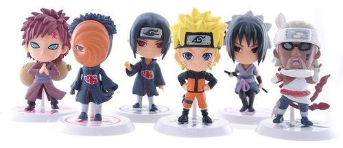 Set De 6 Piezas Figuras Naruto Shippuden Coleccionables
