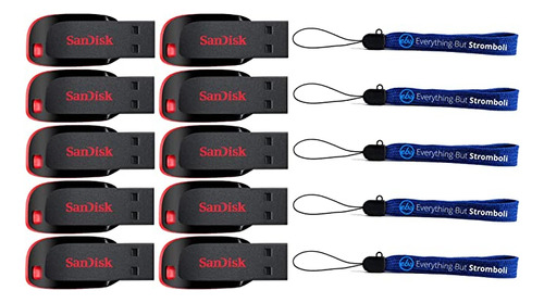 Sandisk Cruzer Blade 128gb (paquete De 10 Paquetes) Unidad .