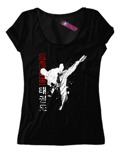 Remera Mujer Taekwond Letras Japonesas Am11 Dtg Premium