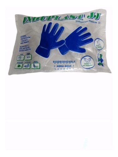 Guantes Manipulación De Alimentos X100 Und Biodegradable 