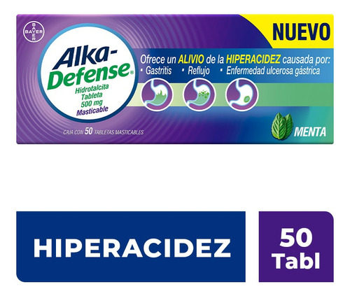 Alka Defense 500 Mg 50 Tabletas
