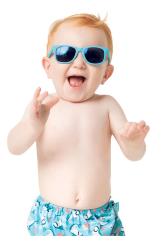 Óculos De Sol Infantil Com Proteção Uva-uvb Azul Buba