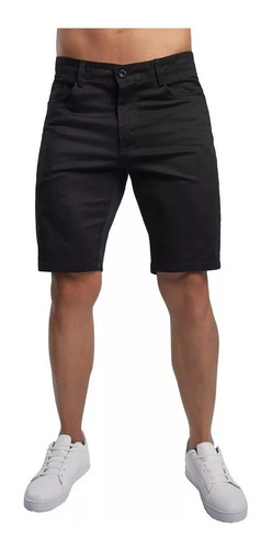 Bermuda Para Hombre Short Gabardina Stretch Corto Moda Slim