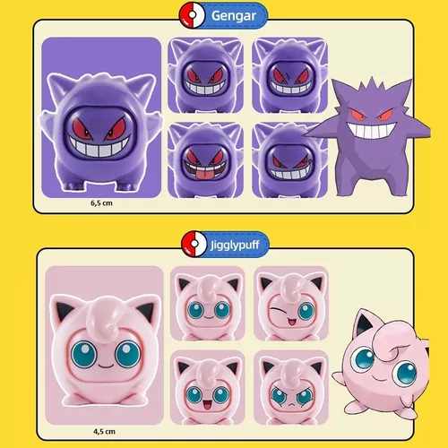 Kit Pokémon Pokebola com Personagens 4 Faces