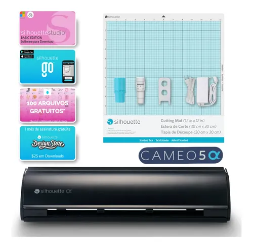 Silhouette Cameo 5 Alpha - Máquina De Corte Digital - Preto