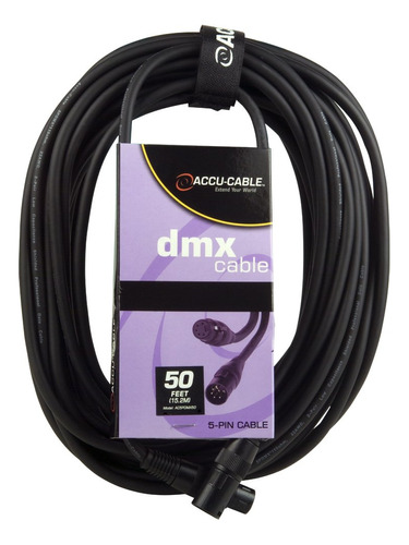 Adj Productos Ac5pdmx50 Cable De Iluminacion Dmx De 5 Patill