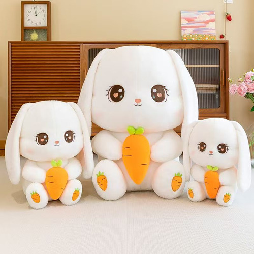 Peluche Conejo Con Zanahoria Grande Tierno 30cm