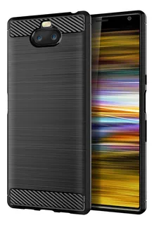 Case Funda Silicona Fibra De Carbono Sony Xperia 10