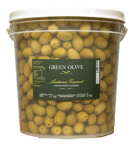 Aceitunas Verdes Green Olive N° 2 X 5 Kg. Esc. Balde