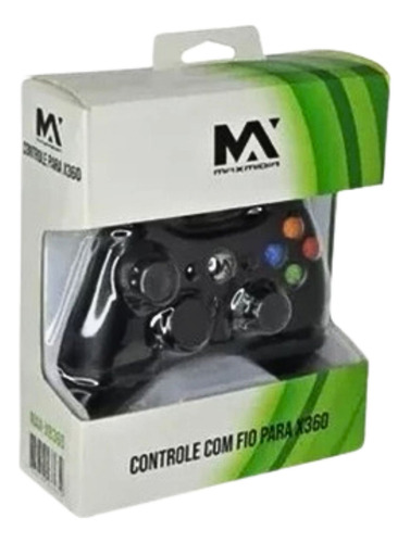 Controle Para Xbox360 C/fio 2m Maxmidia - Max-xb360