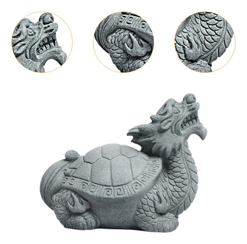 Turtle Tea Pet Ornaments Figuras De Tortuga De Dragón M