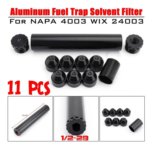 11 Unids Aluminio 1/2-28 Filtro De Combustible Para Napa 400