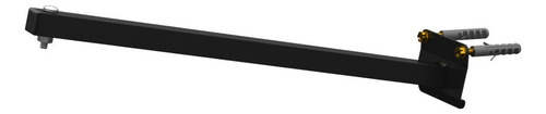 Suporte Refletor Led Inclinado Parede Base L Braço 40 Cm Preto
