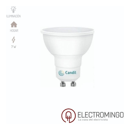 Lámpara Dicroica Led Dimerizable Gu10 7w Candil Pack X 3 