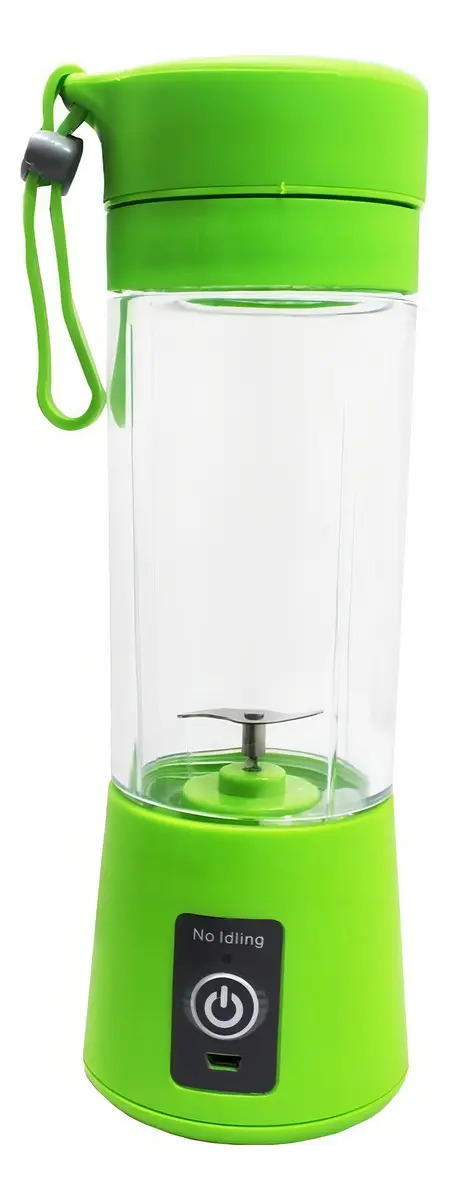 Mini Liquidificador Portátil Shake Bateria Recarregável Usb Cor Verde