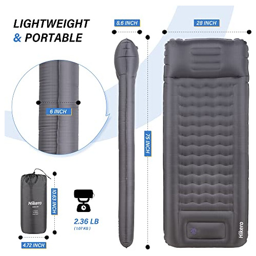 Colchoneta Dormir Acampar, Colchoneta Autoinflable De 6...