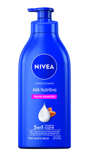 Crema Corporal Milk Nutritiva Rapida Absorcion 625ml Nivea