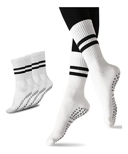 2 Pairs Women's Grip Pilates Socks Non-slip Stockings Yoga 1